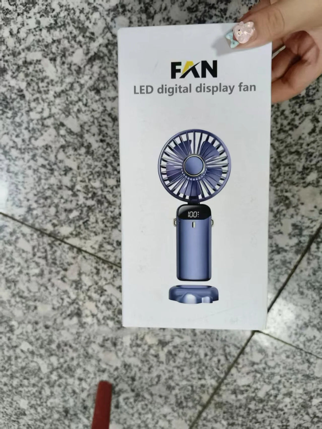 Mini Portable Handheld Fan Foldable Neck Hanging Fans 5 Speed