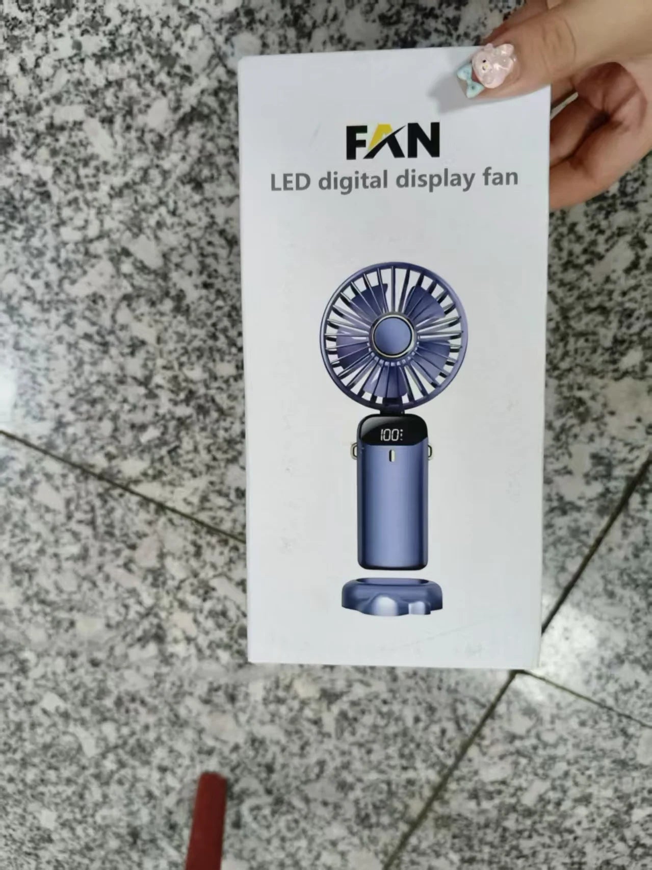 Mini Portable Handheld Fan Foldable Neck Hanging Fans 5 Speed