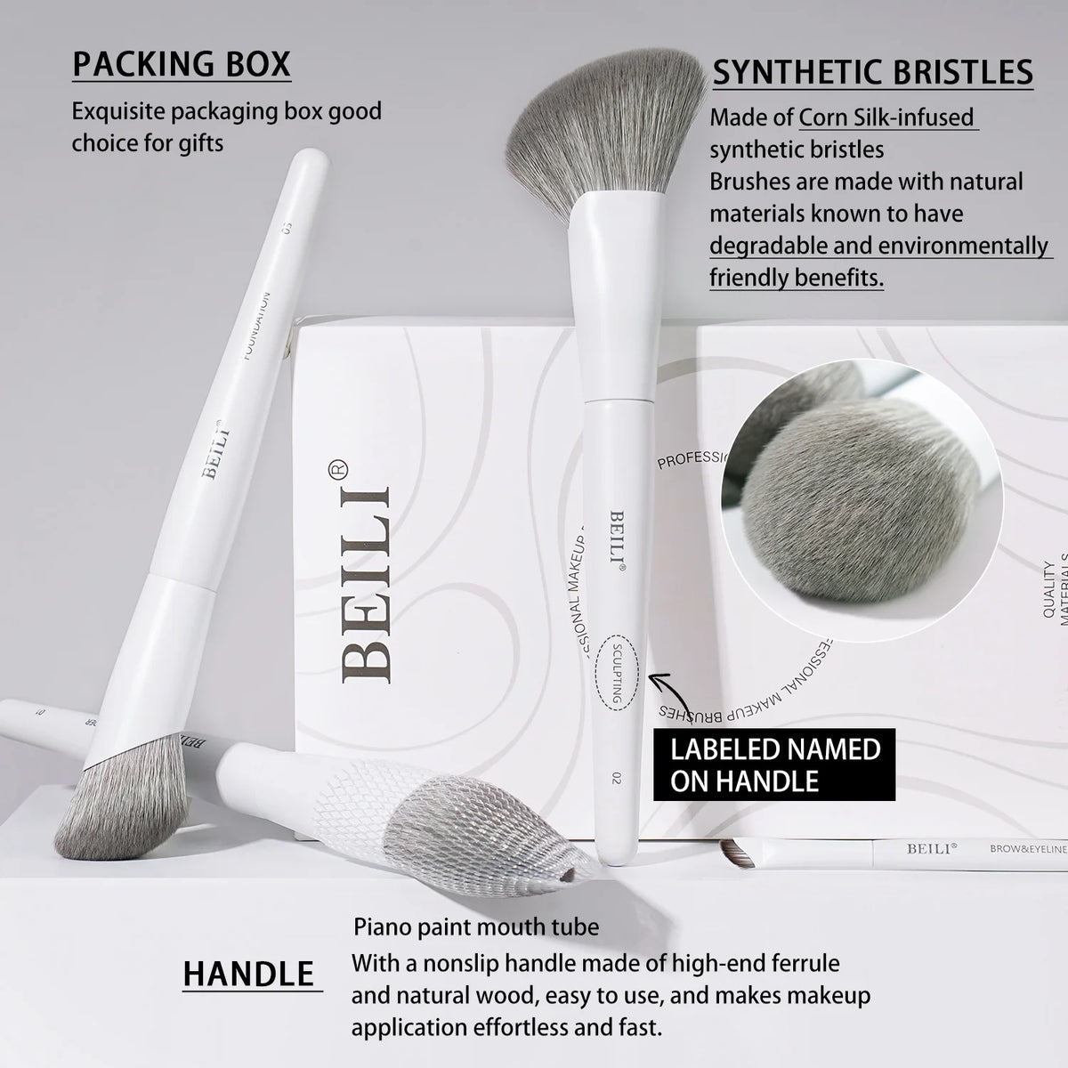 12-Piece Vegan Luxury Makeup Brushes Set