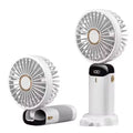 Mini Portable Handheld Fan Foldable Neck Hanging Fans 5 Speed