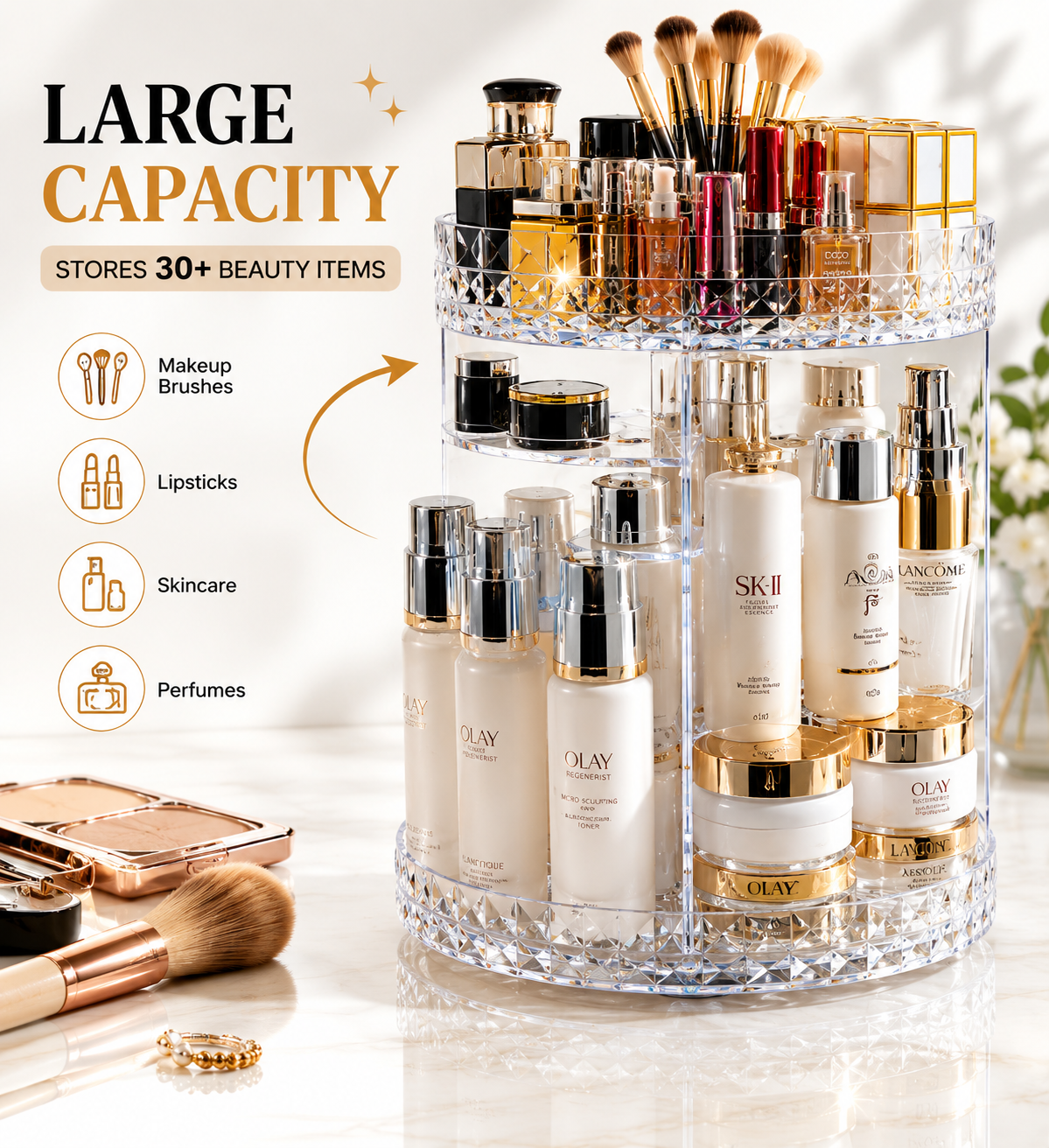 Makeup stand holder 360