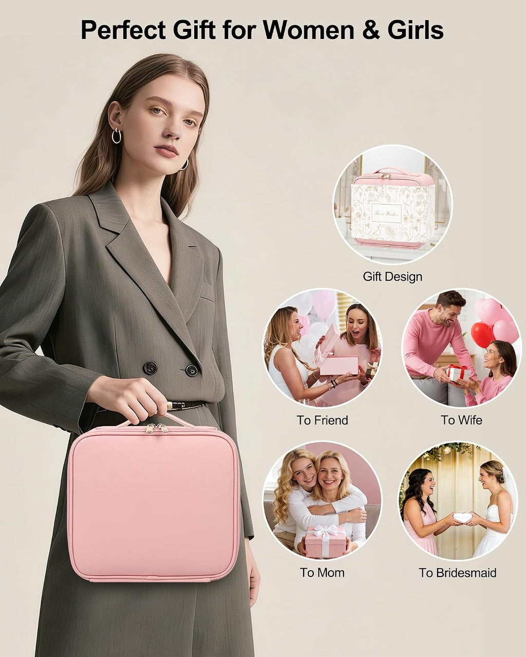 Makeup Bag with Mirror & Light